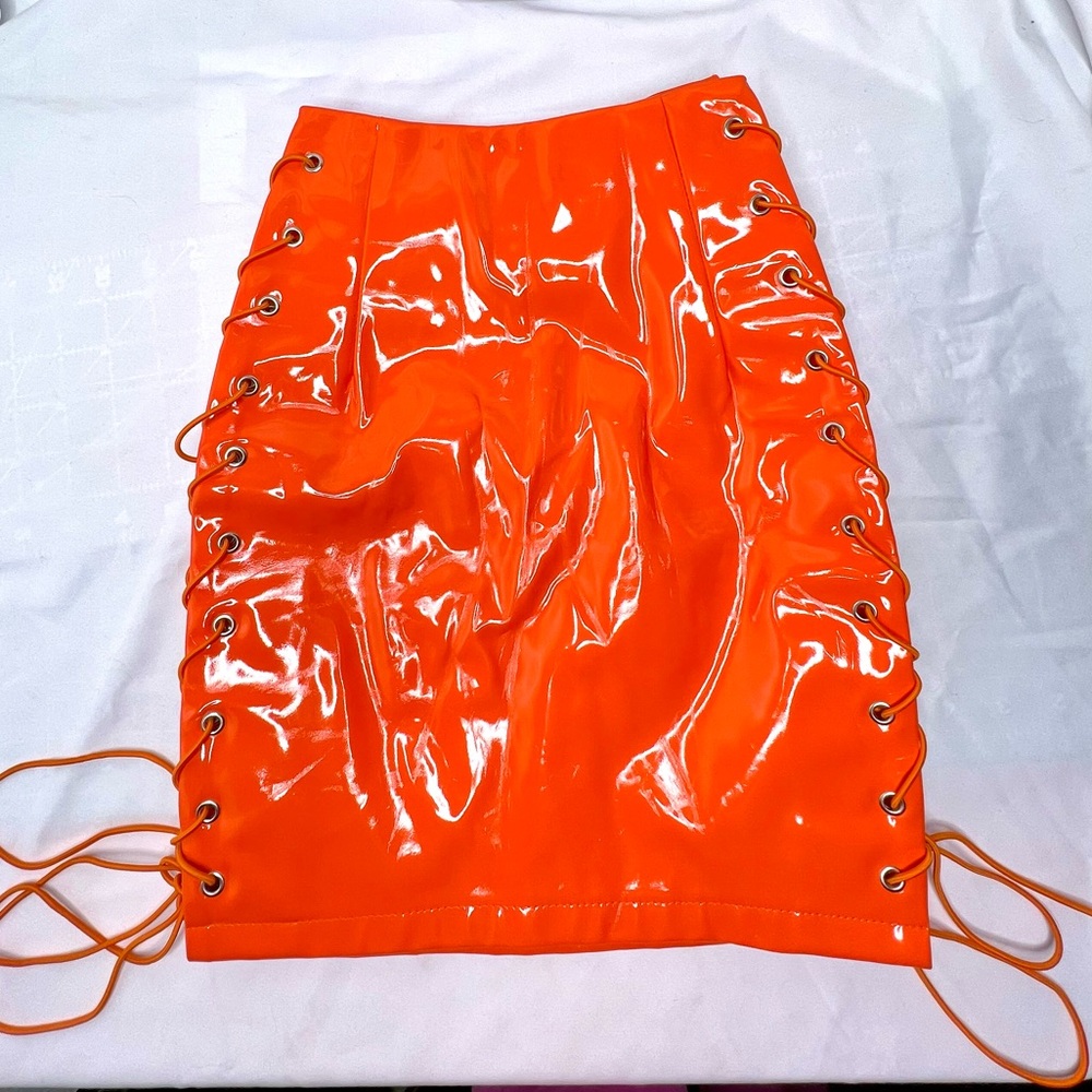 Latex Tie Up Skirt
